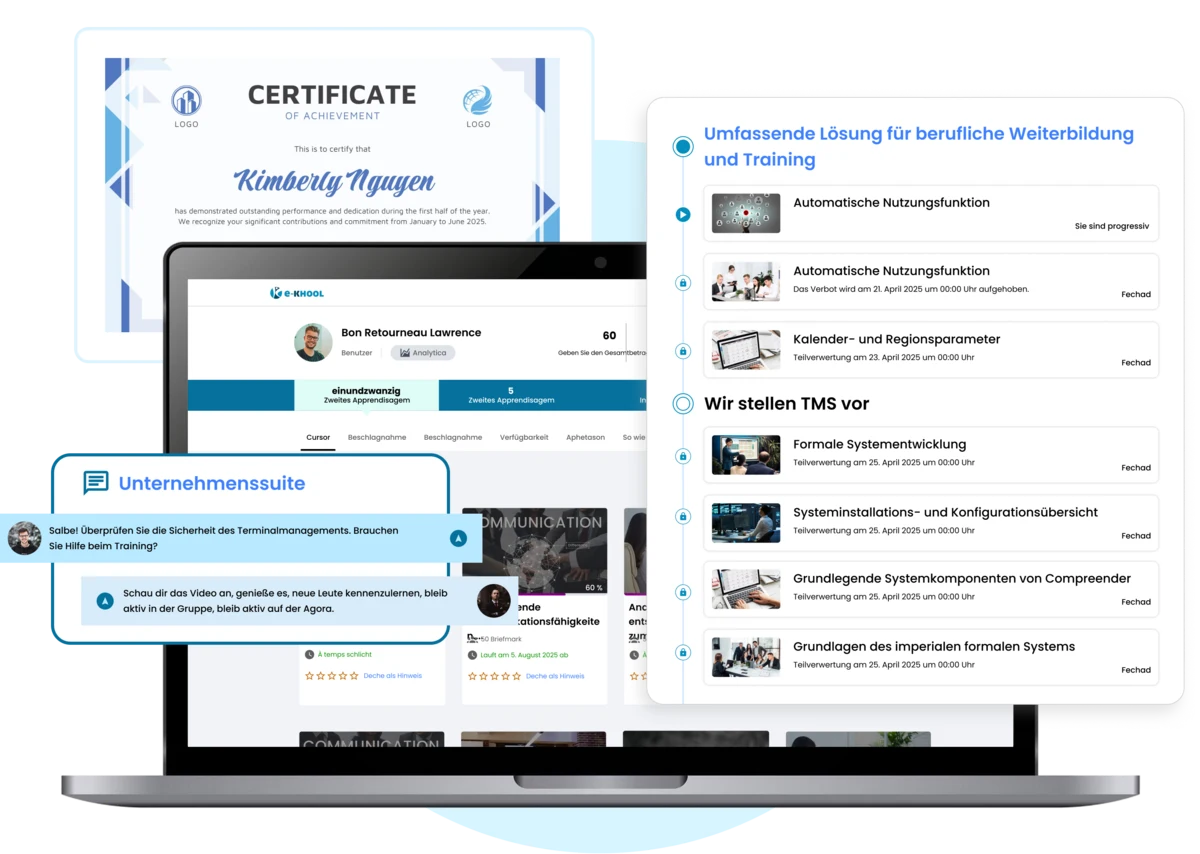 Integrierte Trainings- und Lernsuite für Unternehmen