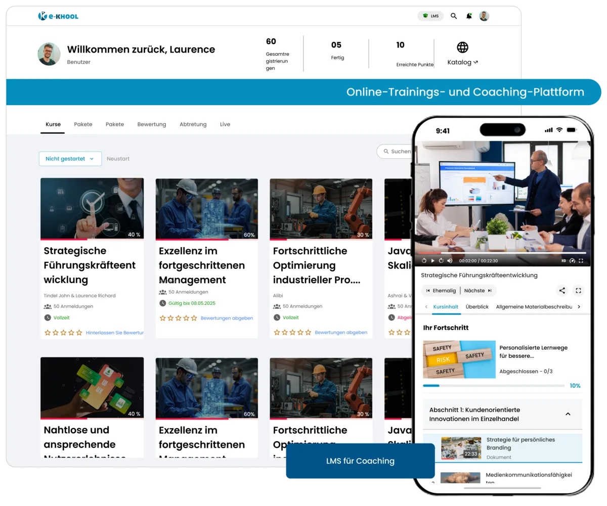LMS für Online-Coaching, Trainings und persönliche Entwicklung