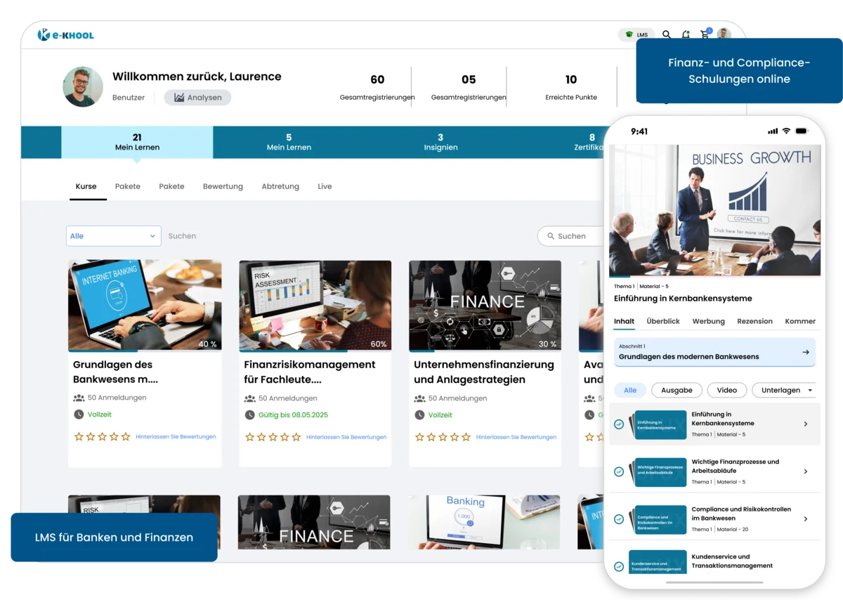 LMS für Finanzschulungen und Compliance-Training
