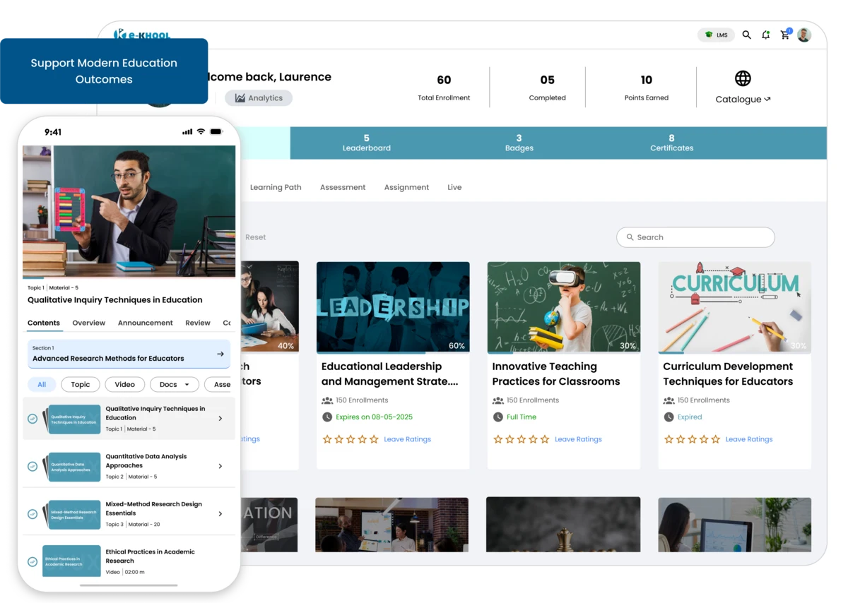 Academic LMS systems for schools, colleges, and universities
