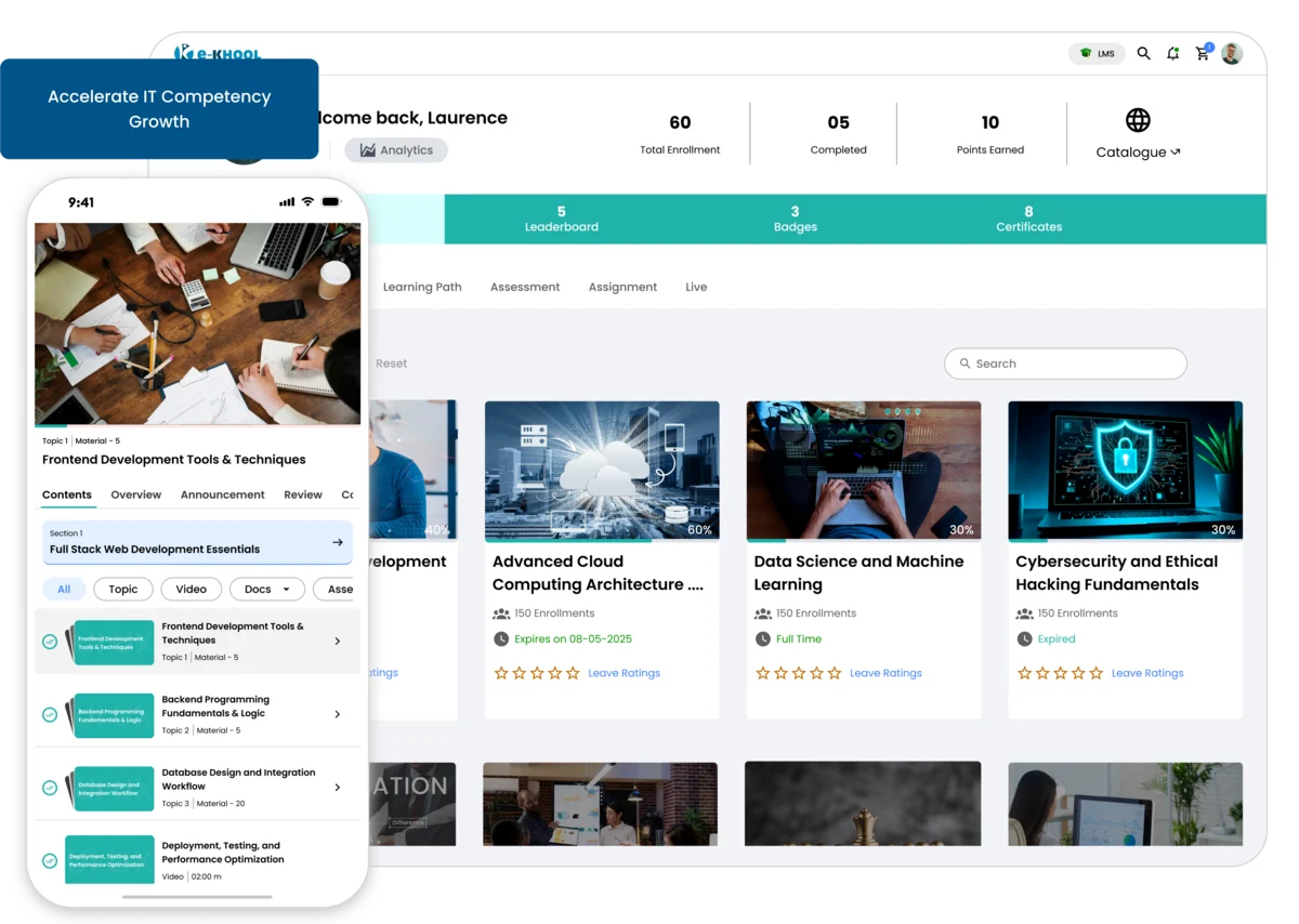 LMS platforms for IT skills development and technology training