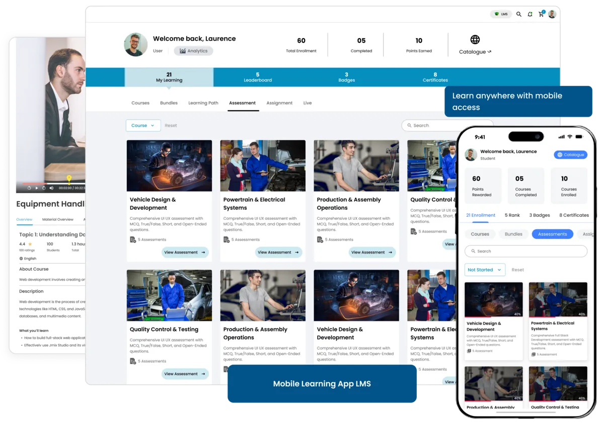 Get your branded learning app with interactive course contents for better learning