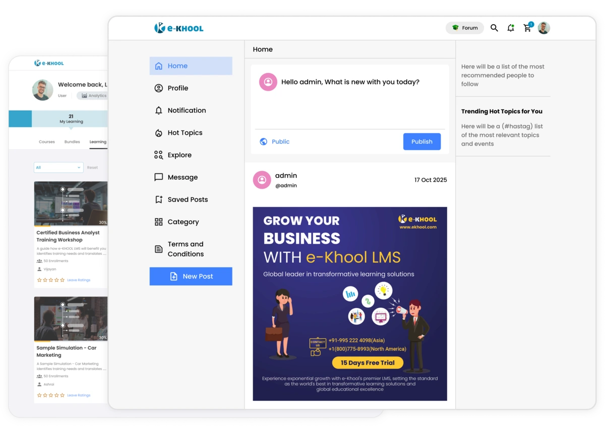 Most preferred LMS tools with Best virtual classroom training set up for trainings and learning