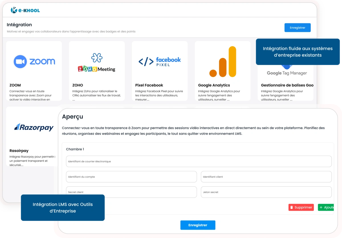 Intégration fluide du LMS avec systèmes existants