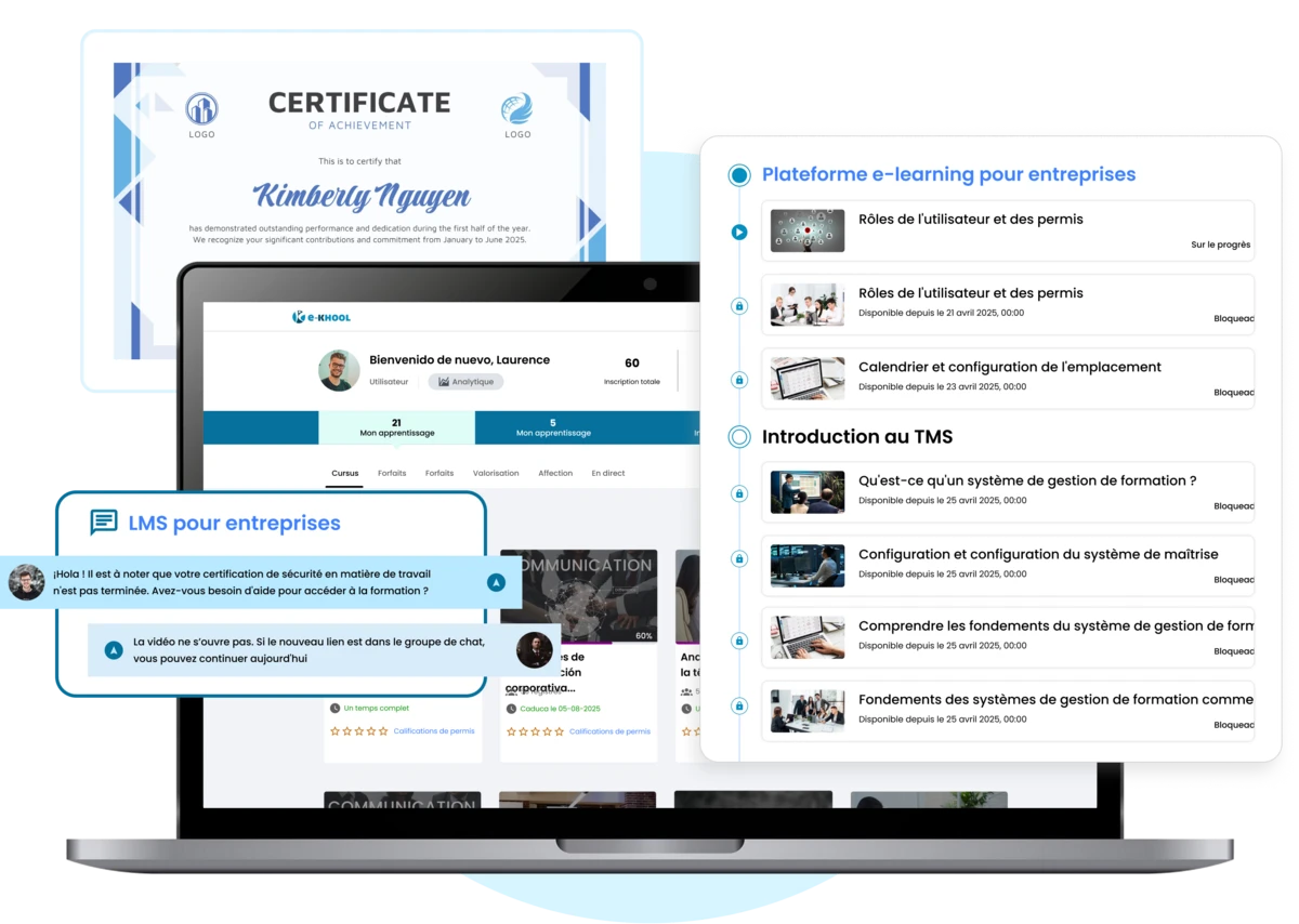 Solution LMS évolutive pour l’apprentissage en ligne et la montée en compétences