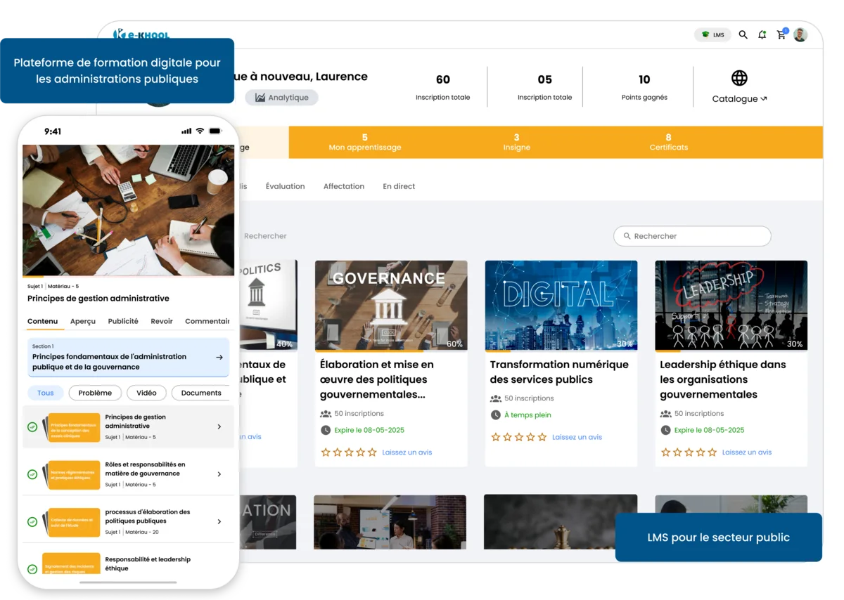 plateforme de formation digitale pour secteur public et agents territoriaux