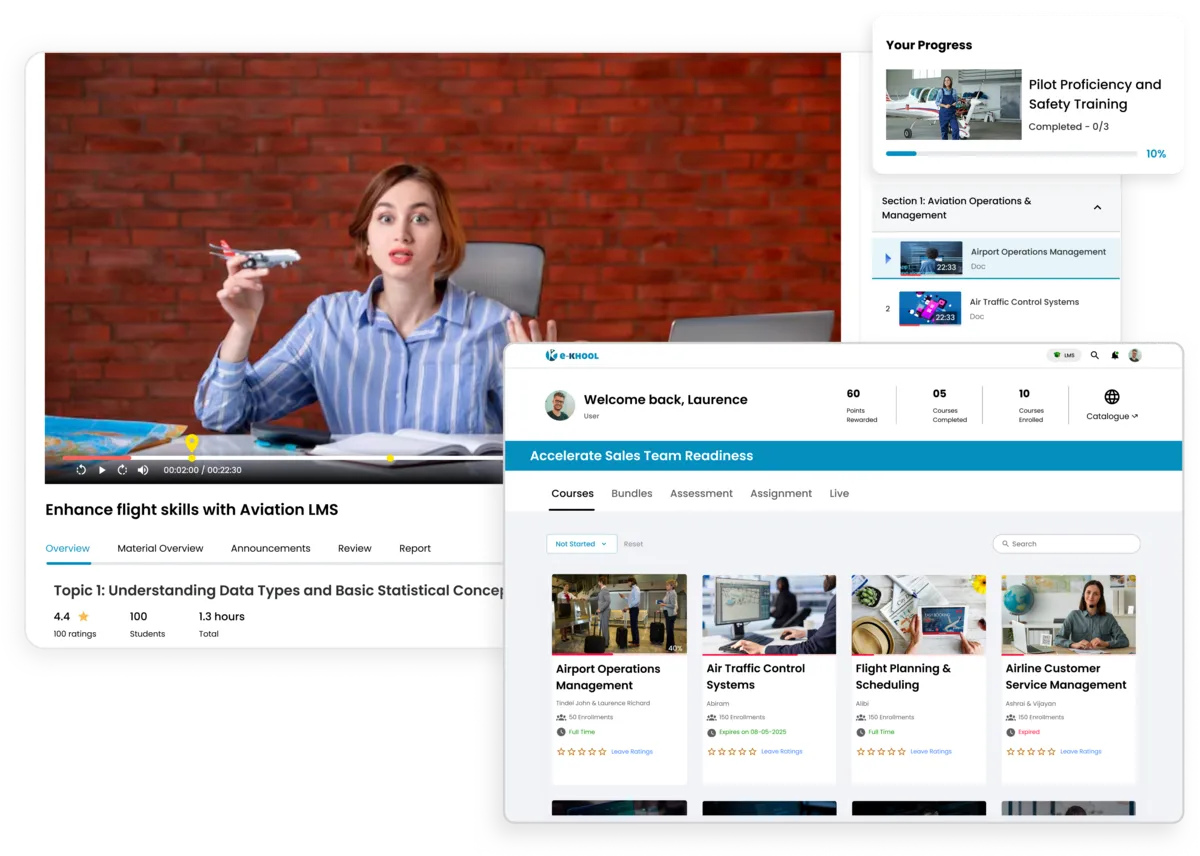 Improve aviation safety and pilot proficiency with LMS-based simulator training