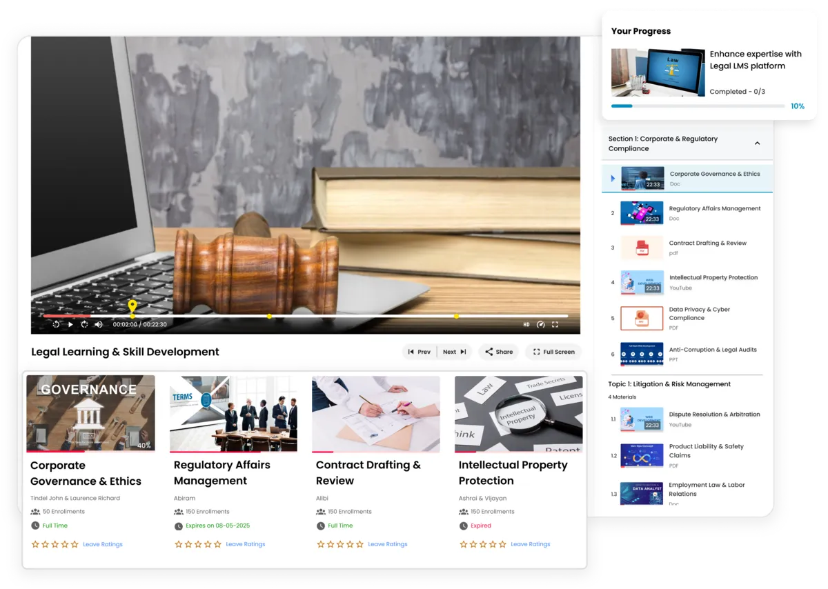 e-KHOOL LMS empowering law firms with professional learning and skill development
