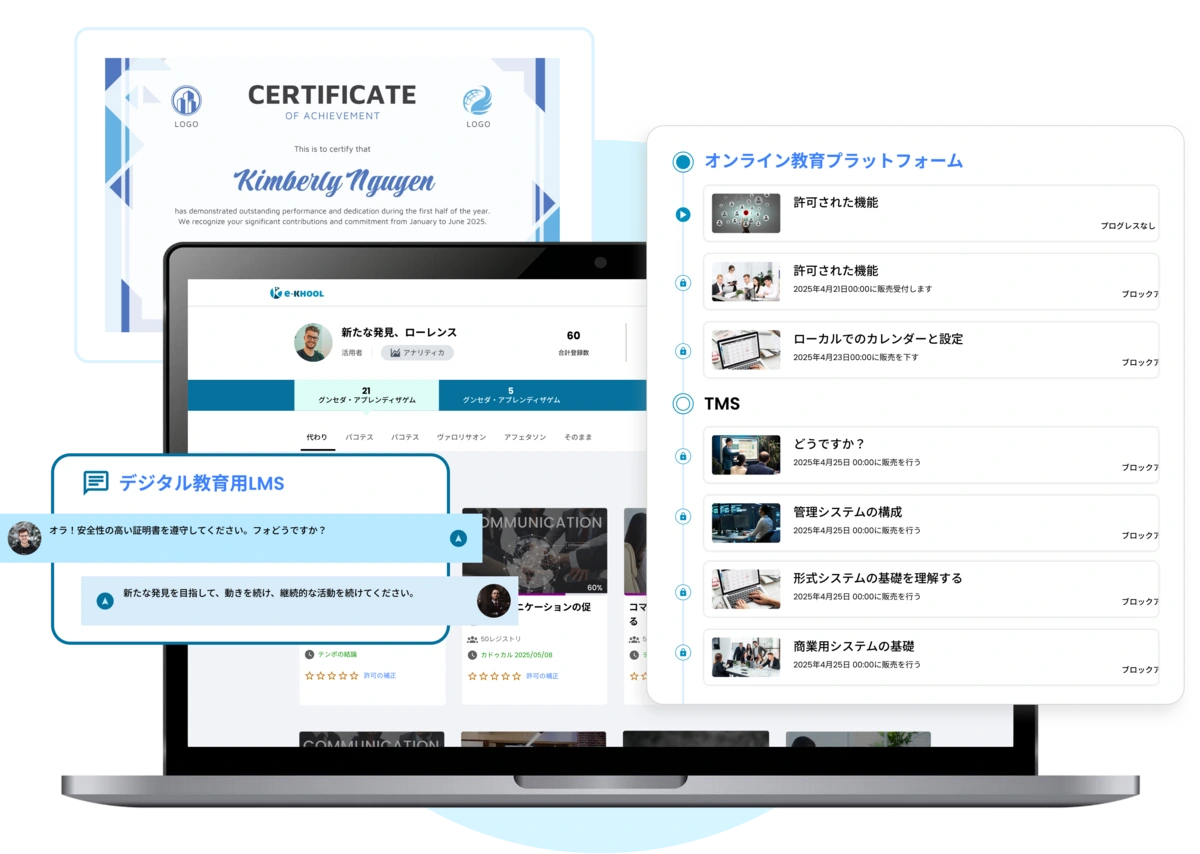デジタル教育向けのLMSでオンライン学習を簡単に管理