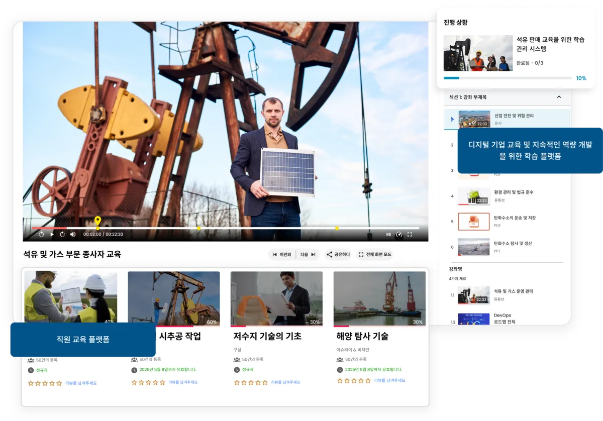 직원 직무 교육과 역량 개발을 지원하는 학습 플랫폼