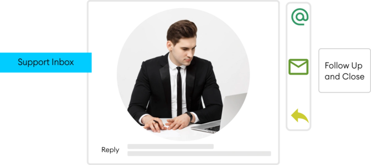 Communicating support through timely emails