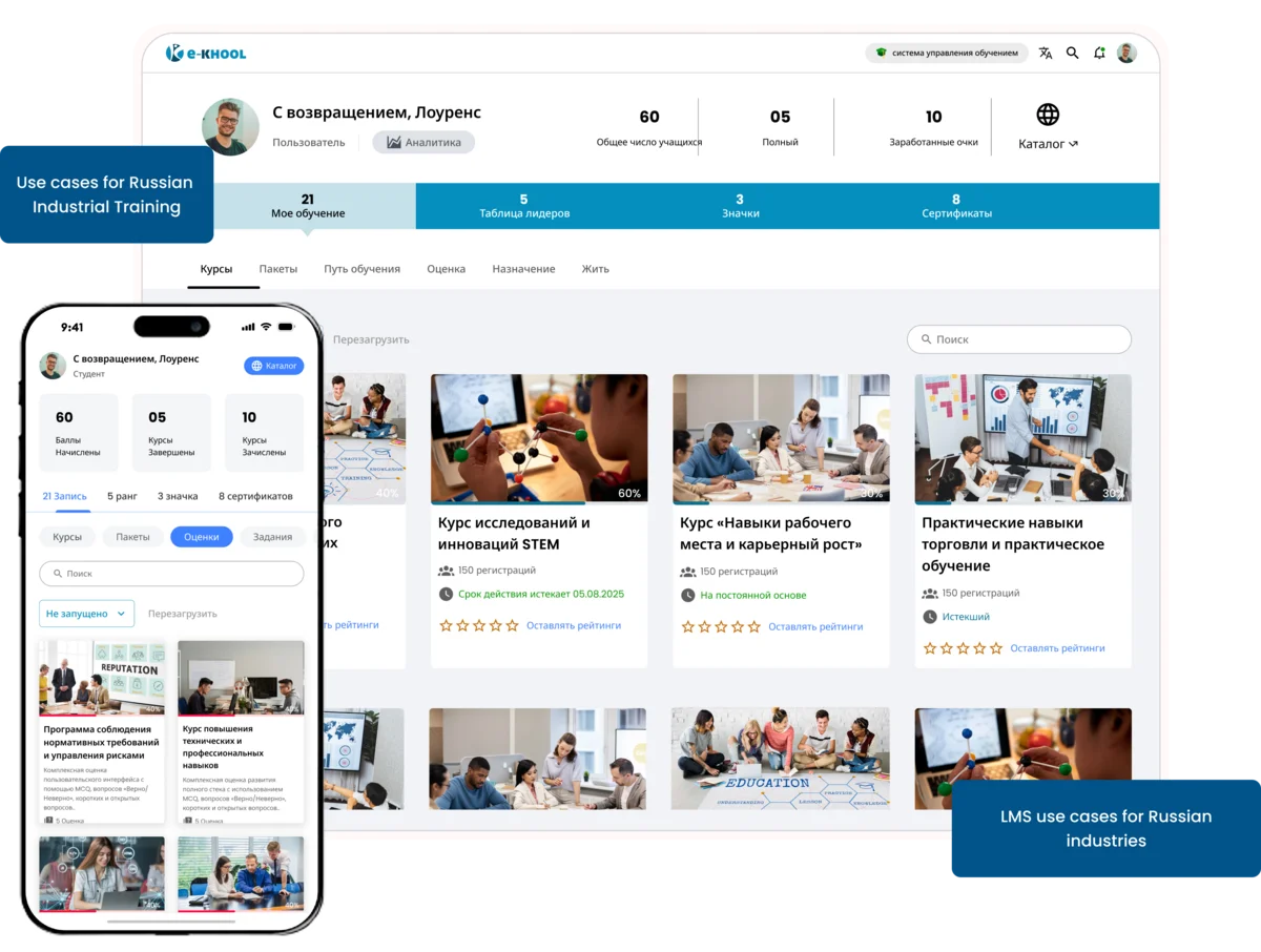 Примеры использования для промышленного обучения в России