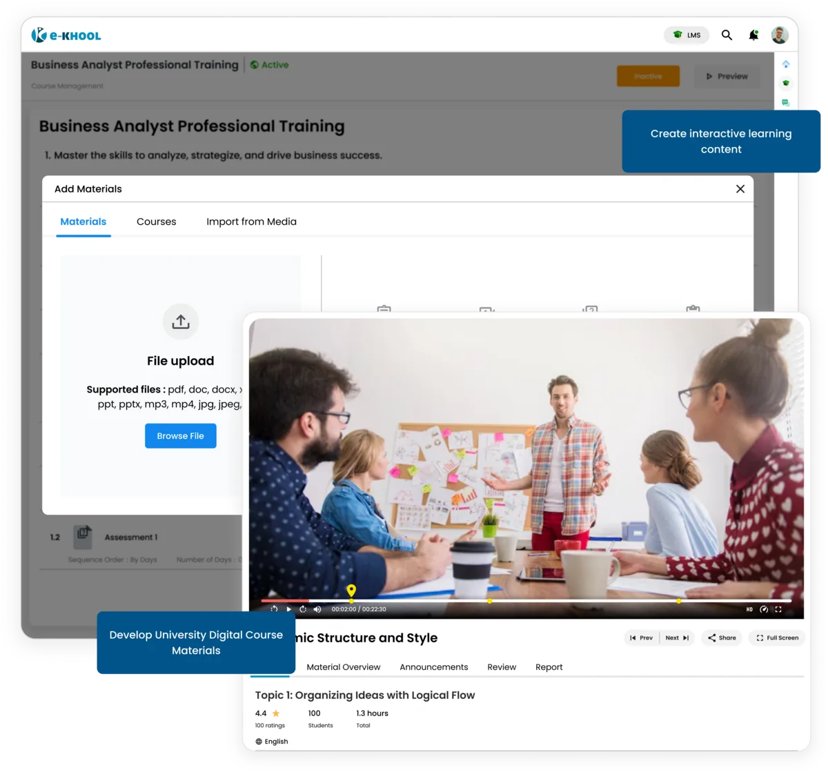 University Learning Develop Digital Course Materials Process