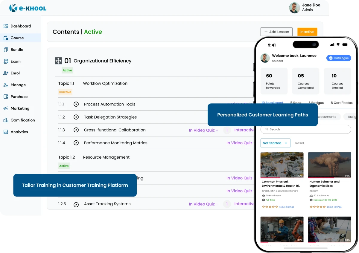 Tailor Training in Customer Training Platform