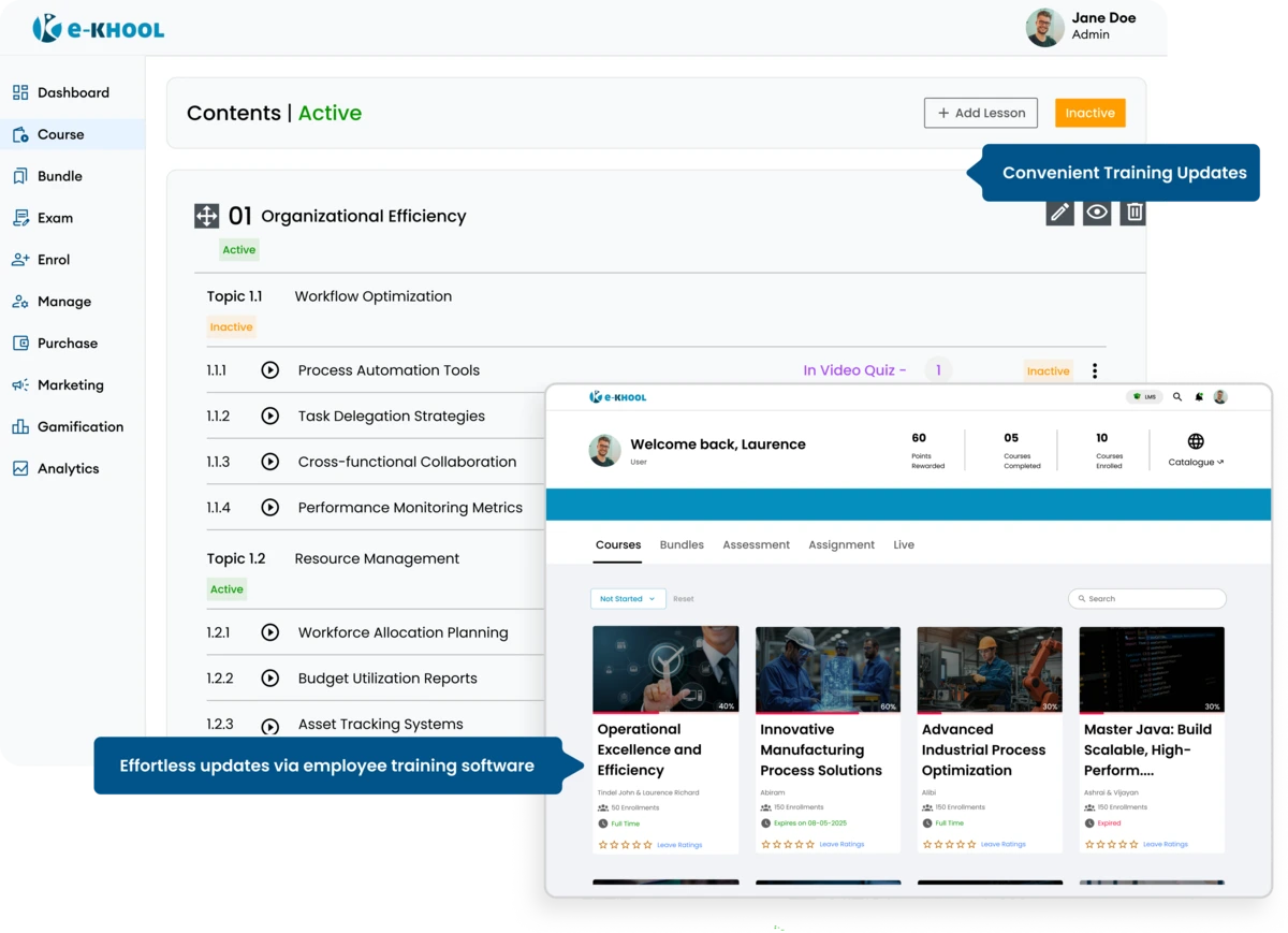 Convenient Alteration in Employee Training Platform