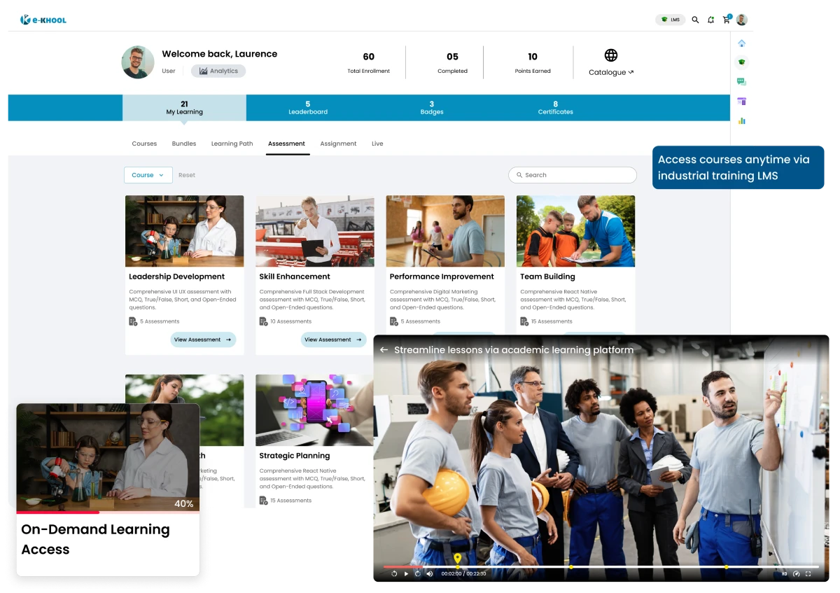 Access training any time with on-demand learning program