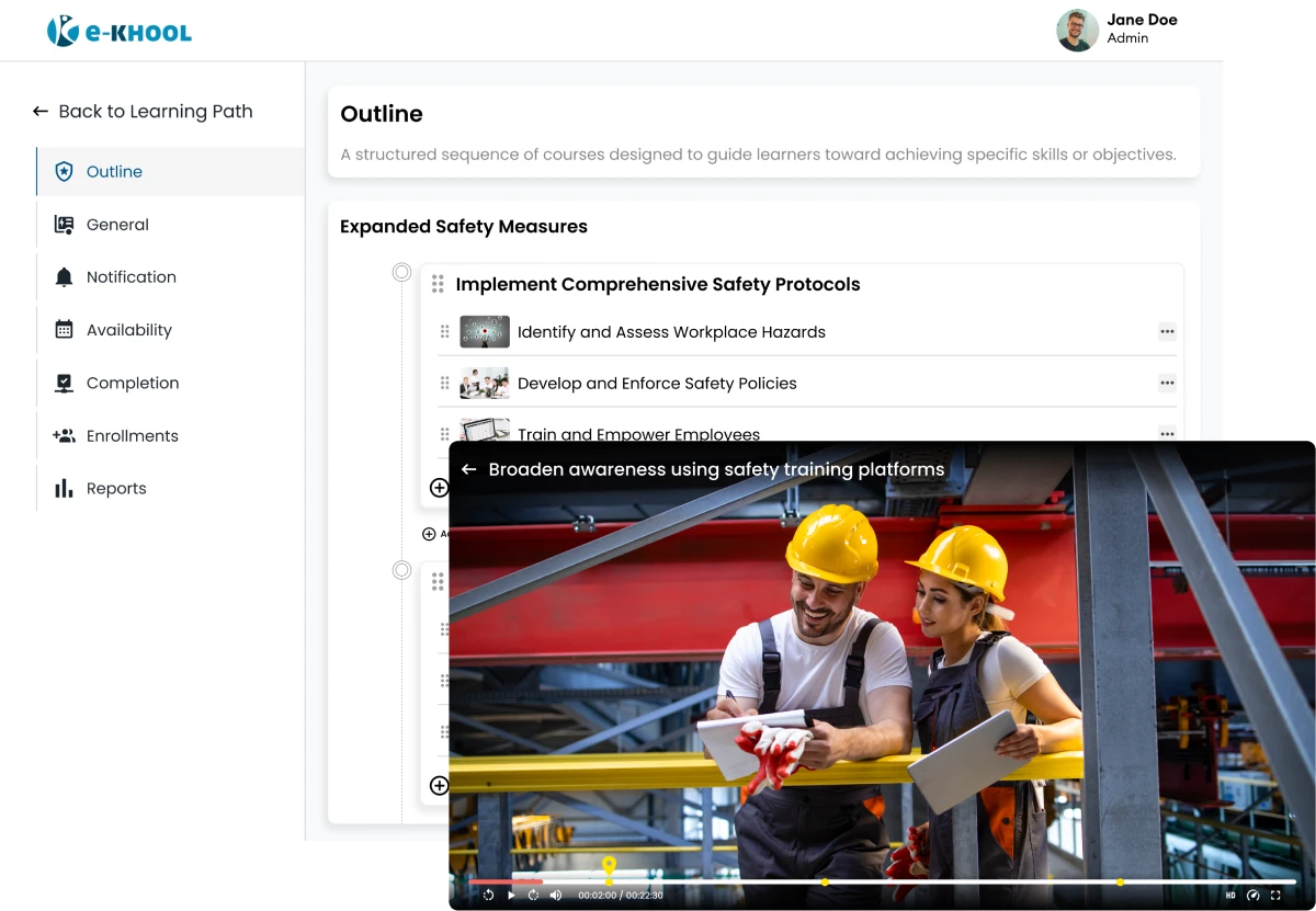 Expand Safety Measures in Safety Training Software