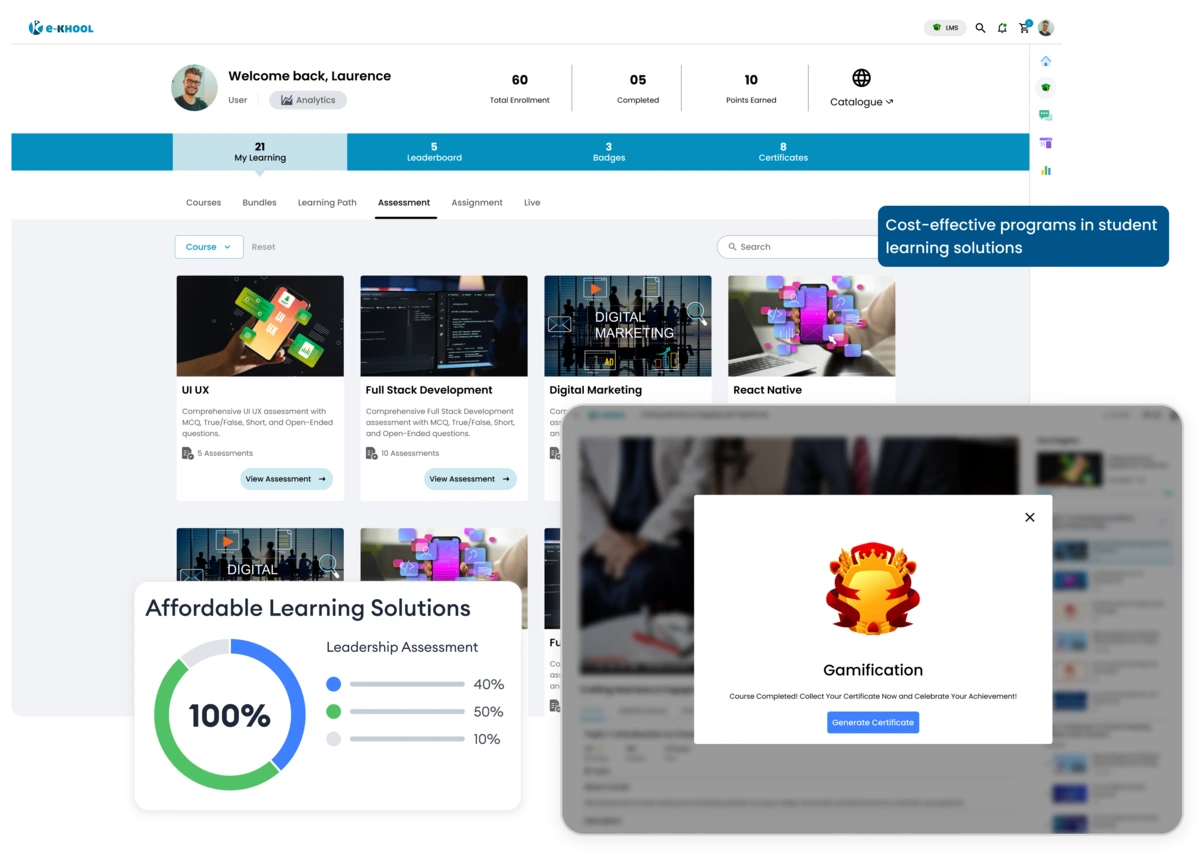 Affordable learning solutions in Student Learning